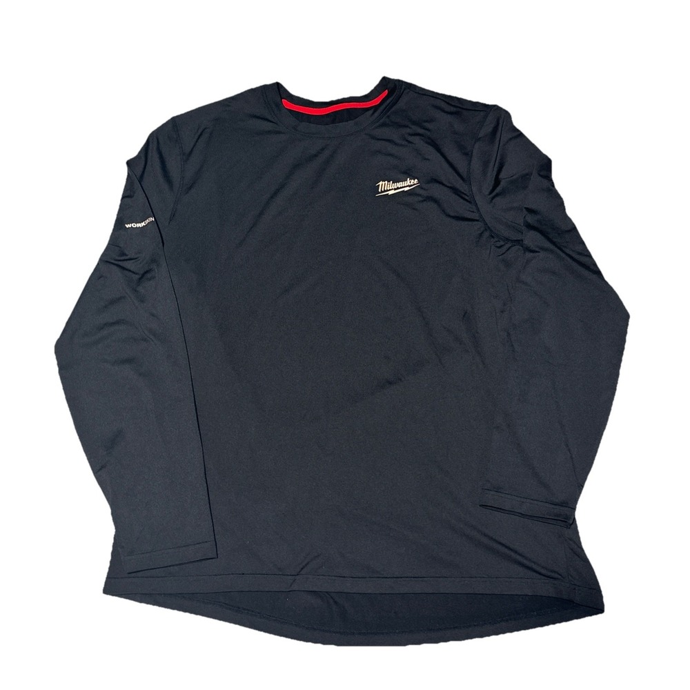 Milwaukee Workskin Long Sleeve Crew Neck Black Midweight Base Layer Tee Shirt XL